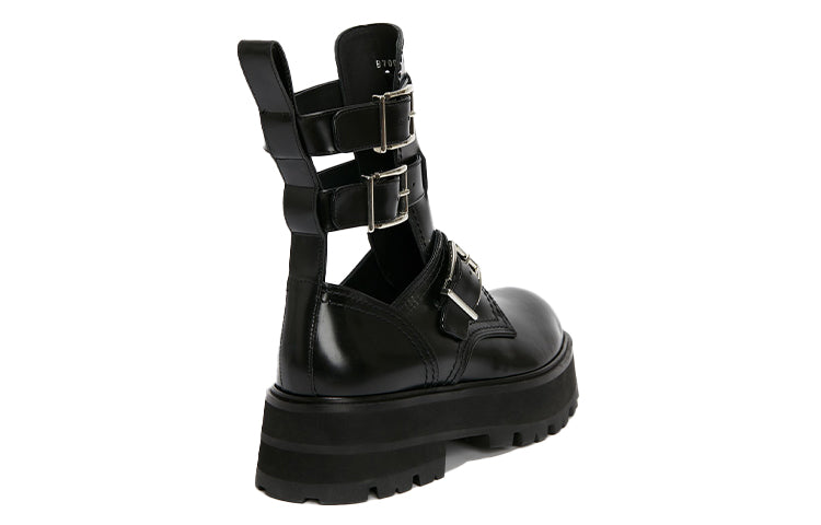 Alexander McQueen Buckled Ankle Boot Black (Women's)