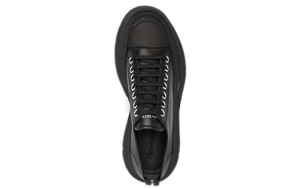 Alexander McQueen Tread Slick Low Lace Up Leather Triple Black
