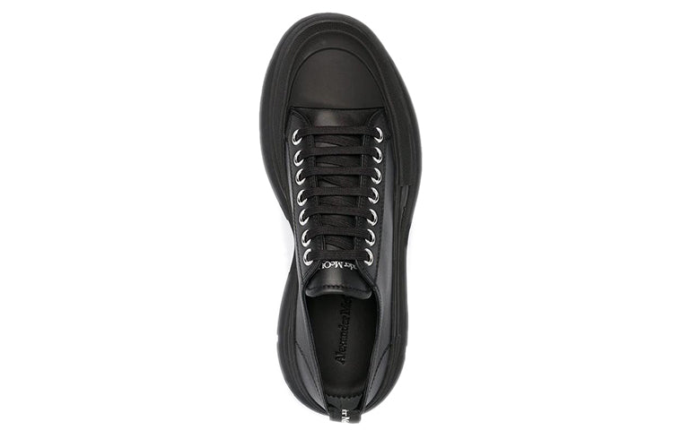Alexander McQueen Tread Slick Low Lace Up Leather Triple Black