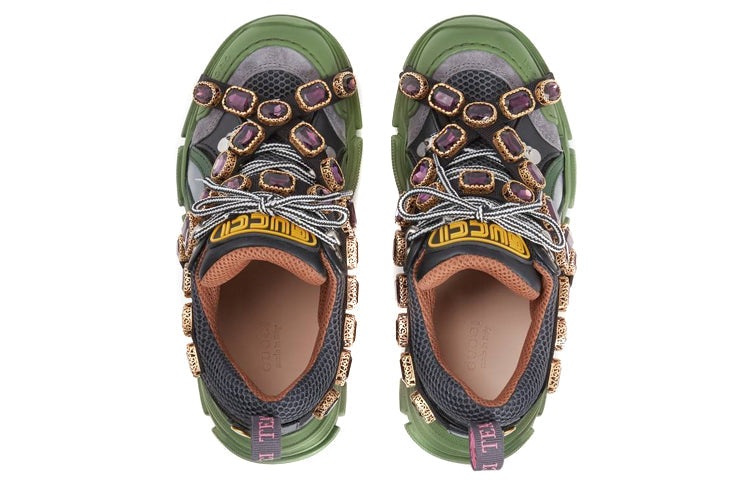 Gucci Flashtrek SEGA Green Removable Crystal (Women's)