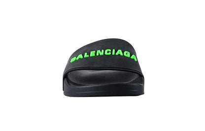 Balenciaga Pool Slide Black Fluo Green (Women's)