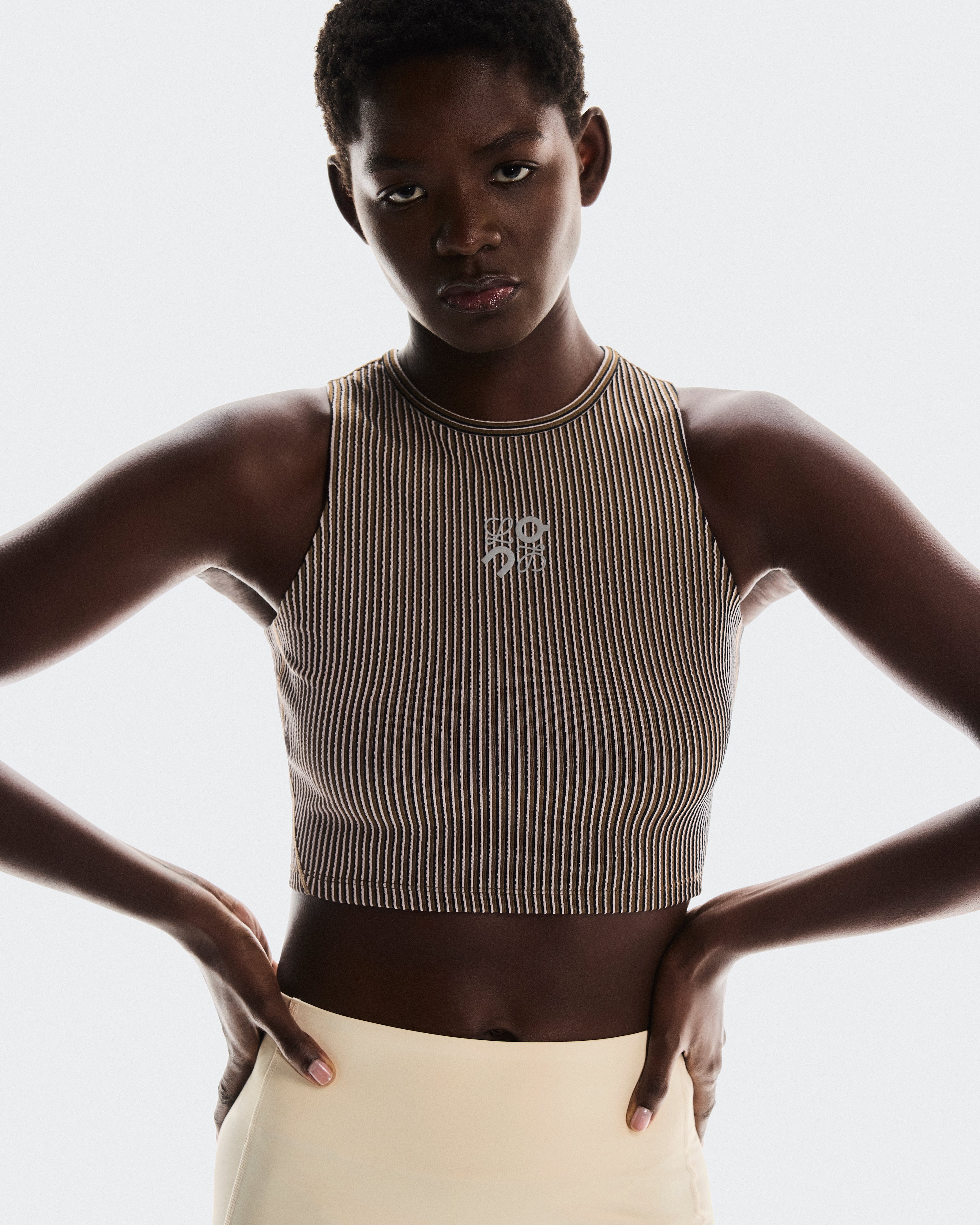 On Ribbed Tank Top Loewe Brown | Pink (Women'S)