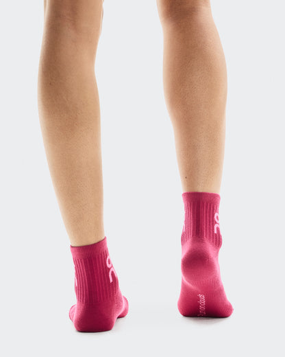 On Logo Sock Mid 3P Orchid | Comet