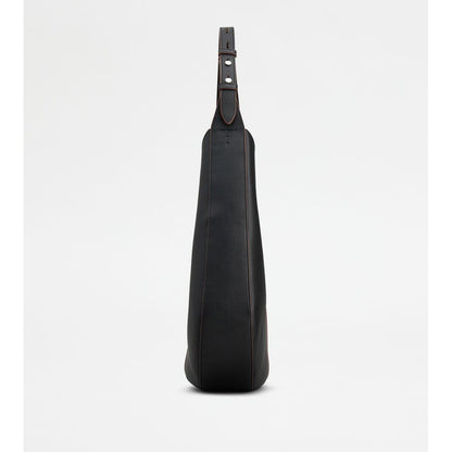 Tods Di Bag Hobo In Leather Medium Black