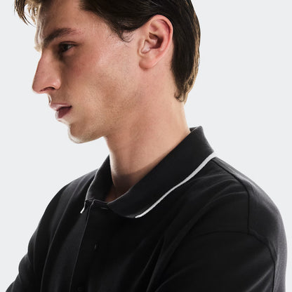 On Courtside Long-T Polo Black