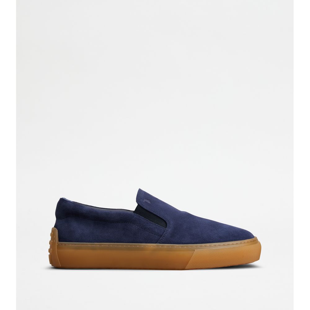 Tods Slip-Ons In Suede Brown Mens