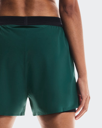 On 3" Performance 2/1 Shorts Spirulina | Black (Women'S)
