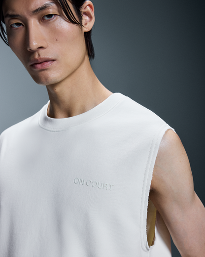on open club crew crop White