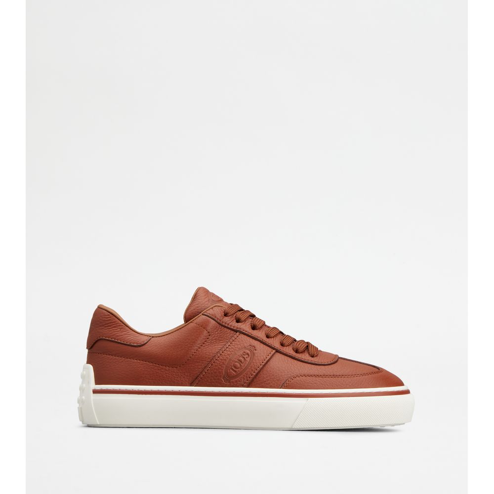Tods Sneakers In Leather Brown Mens