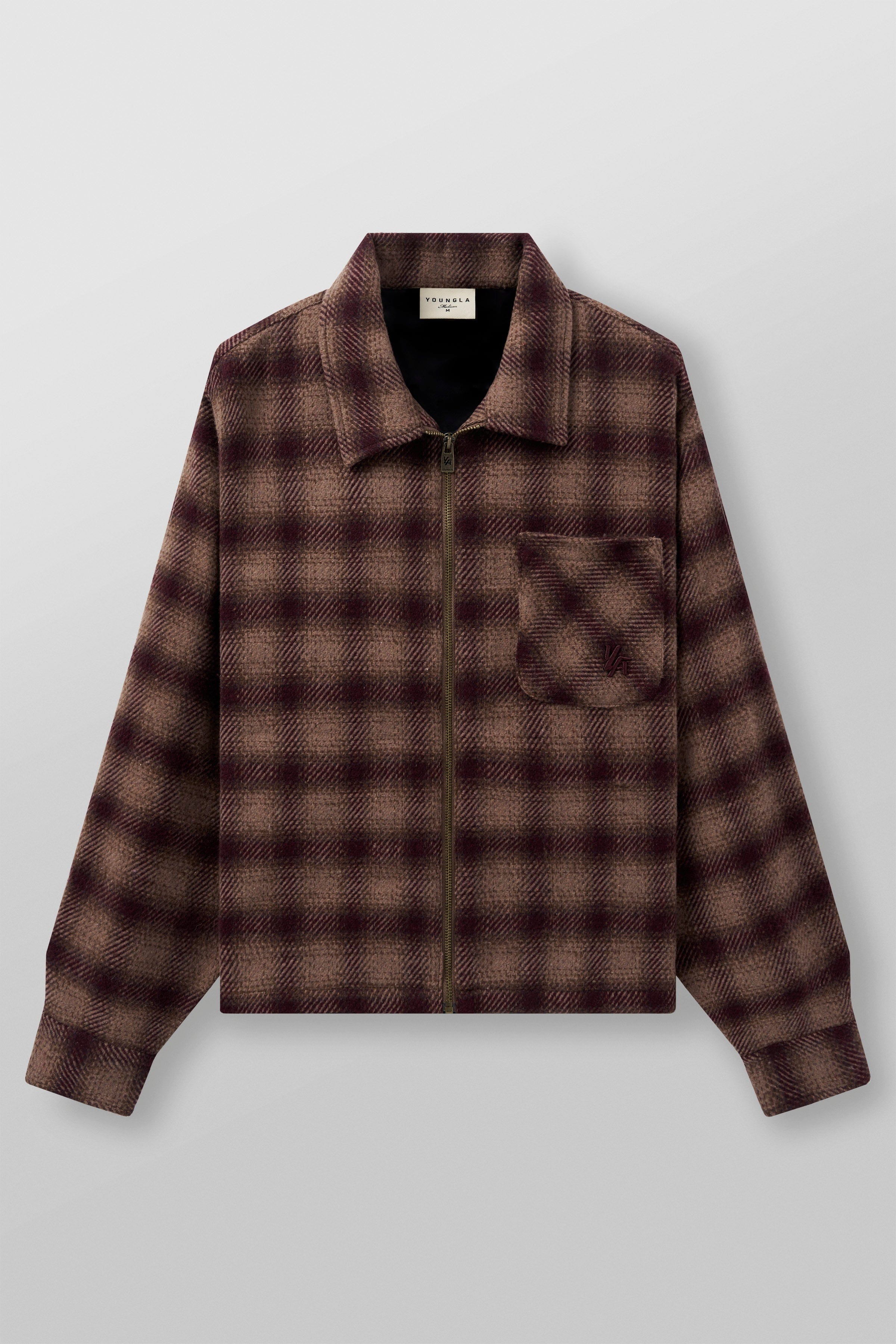 YoungLA 5002 - Highlander Flannel Jackets Burgundy/Rust