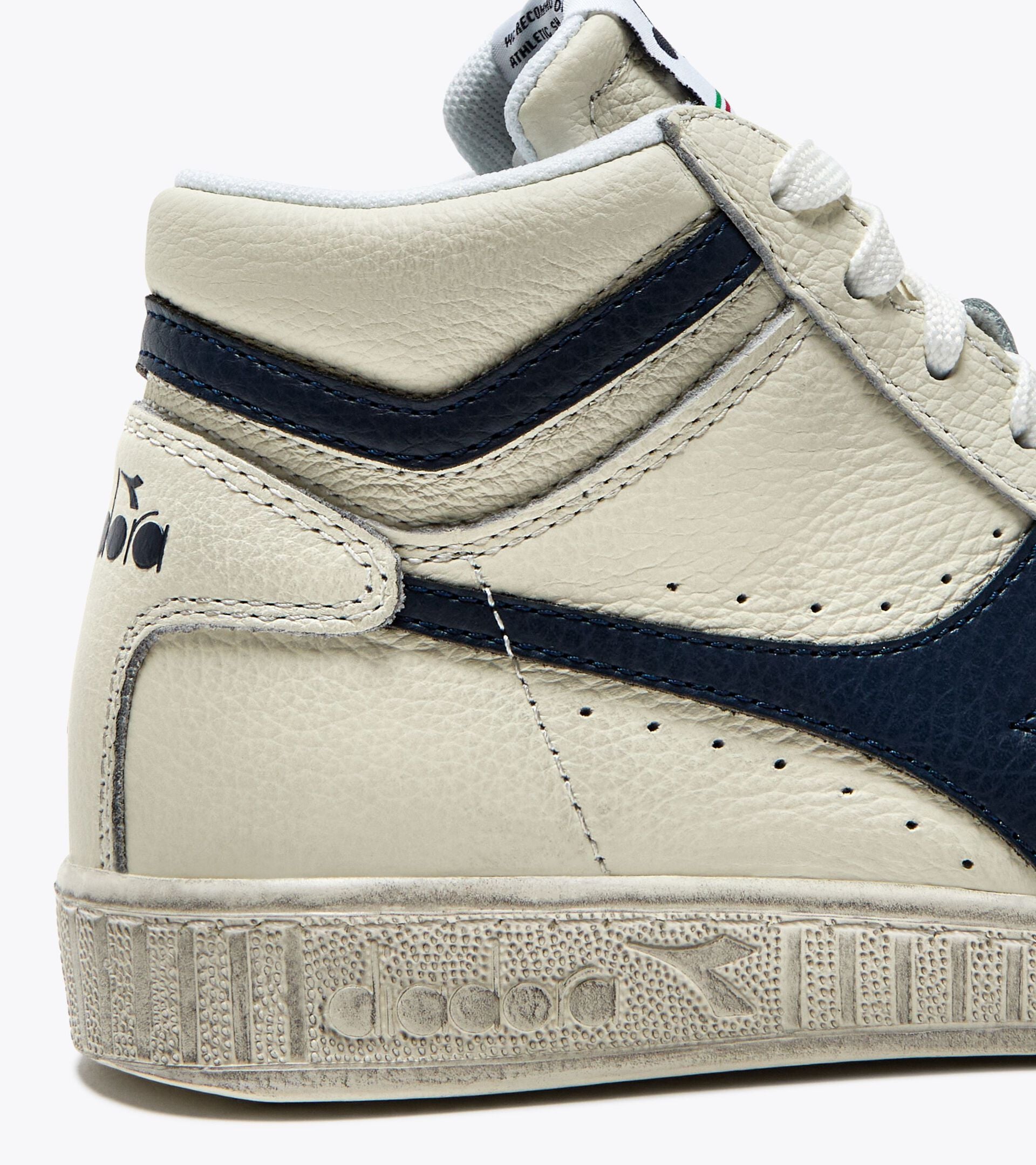 Diadora Game L High Waxed White/Blue Caspian Sea