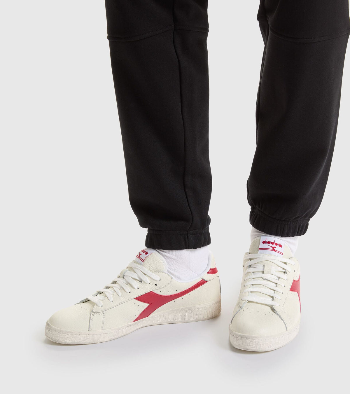 Diadora Game L Low Waxed White/Red Pepper