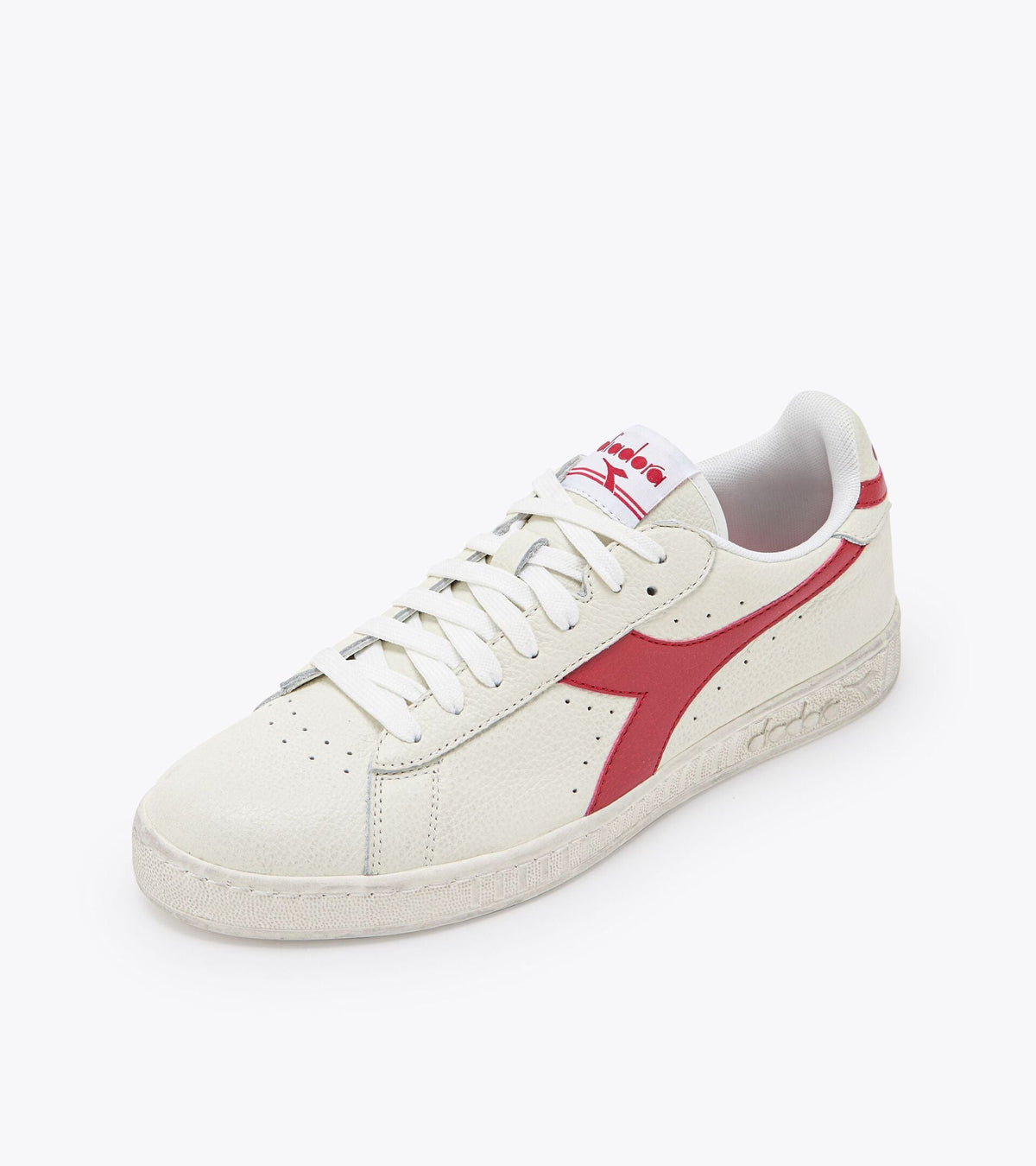 Diadora Game L Low Waxed White/Red Pepper