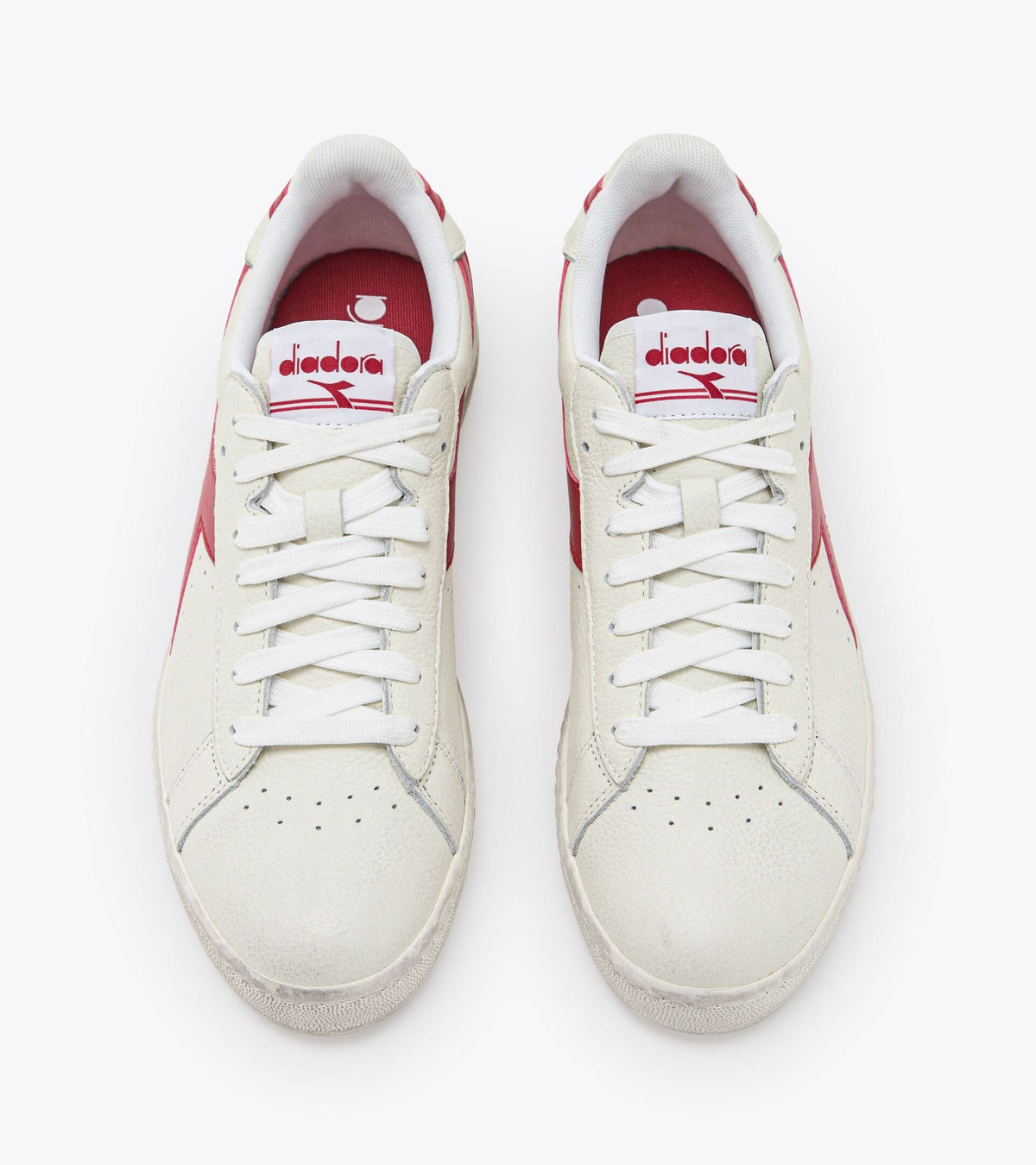 Diadora Game L Low Waxed White/Red Pepper