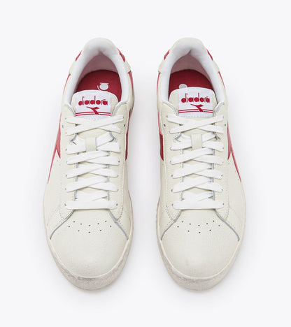 Diadora Game L Low Waxed White/Red Pepper