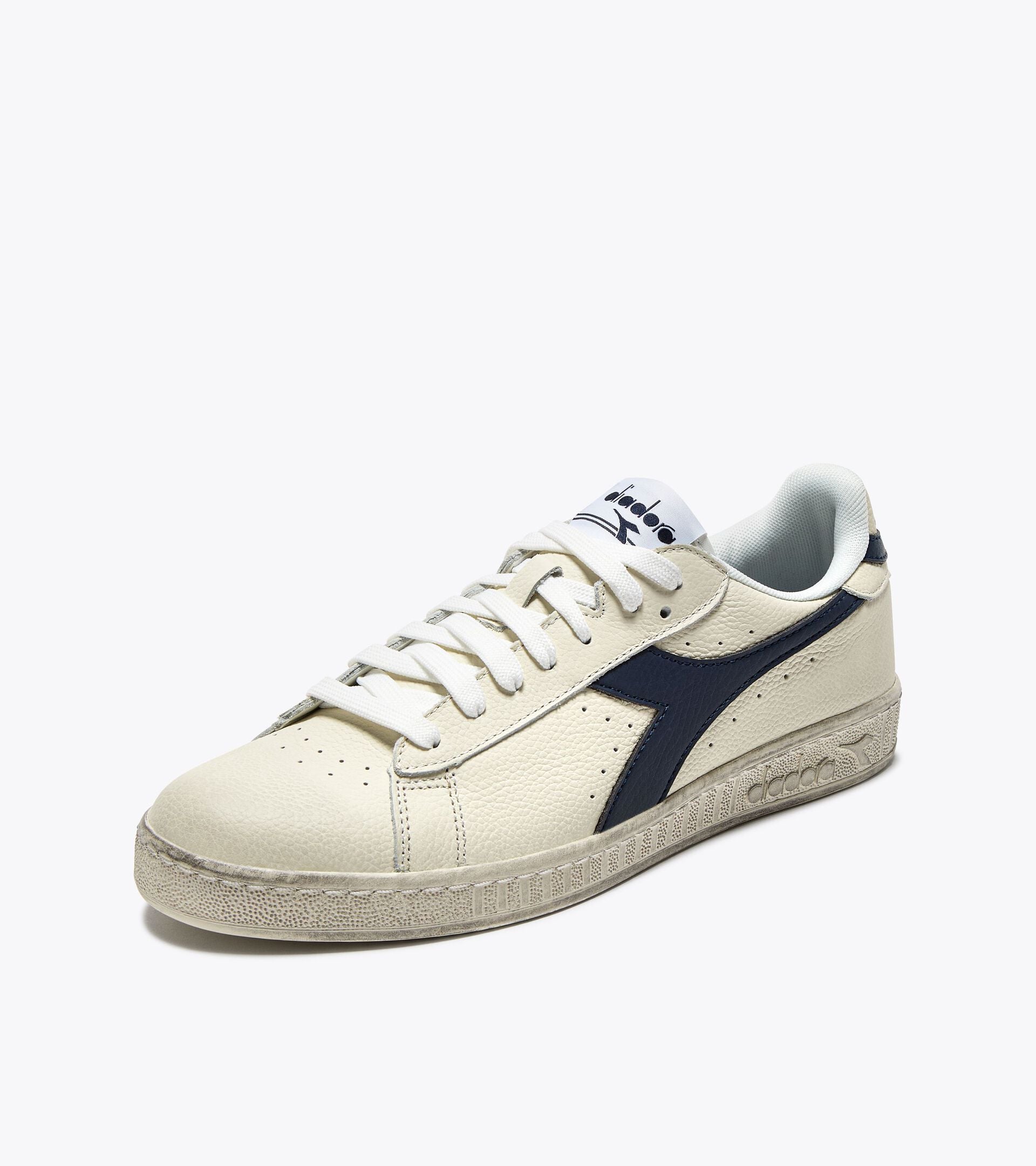 Diadora Game L Low Waxed White/Blue Caspian Sea