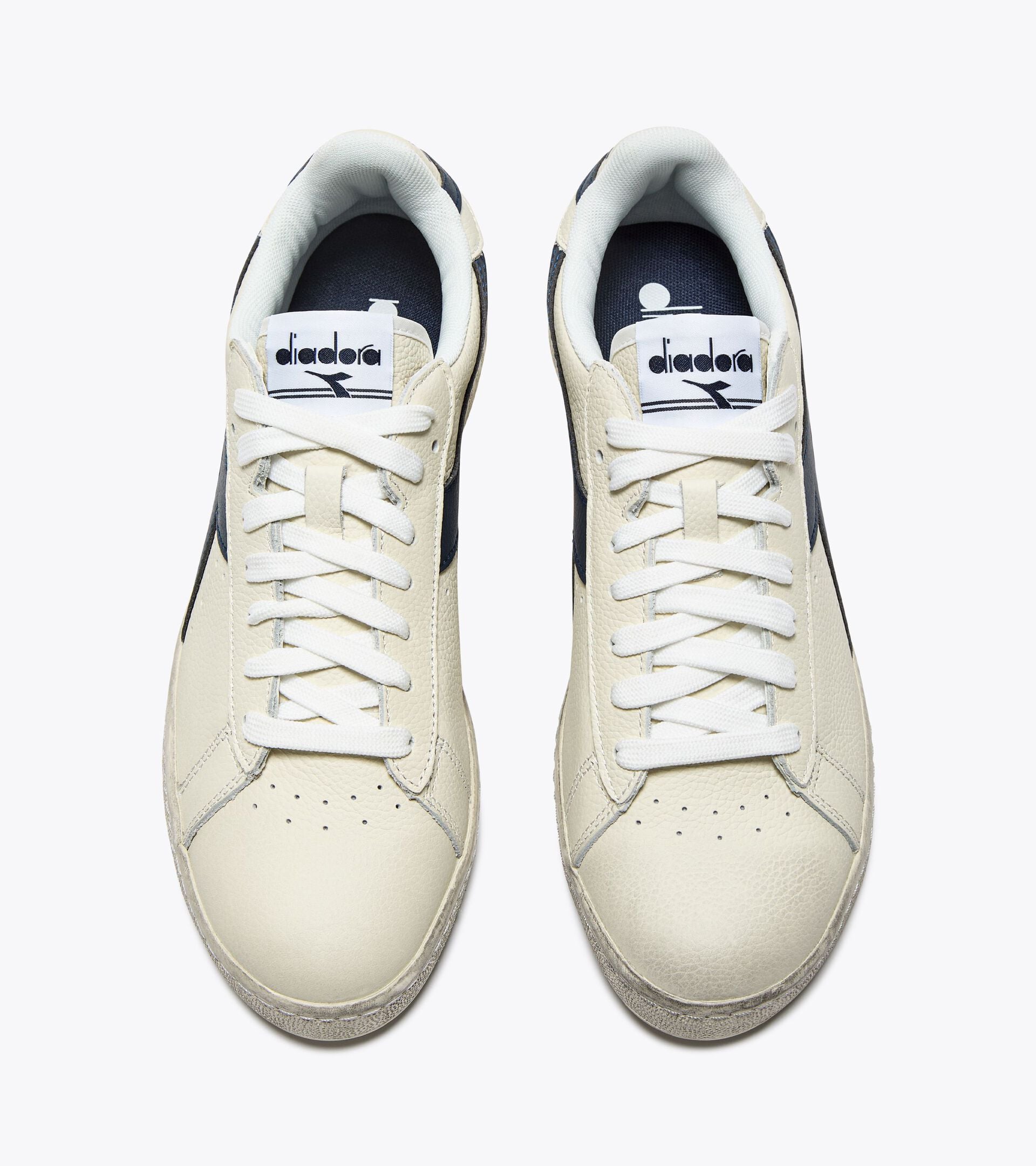 Diadora Game L Low Waxed White/Blue Caspian Sea