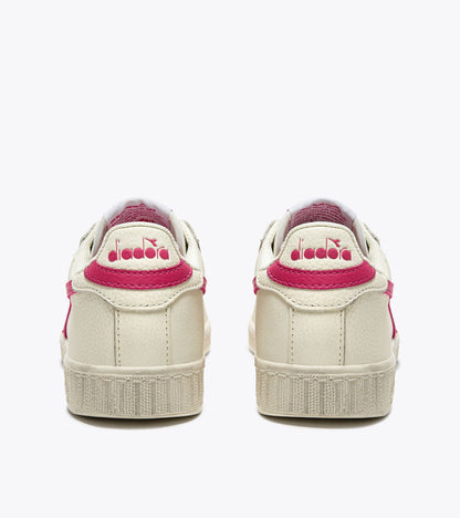 Diadora Game L Low Waxed White/Raspberry Sorbet