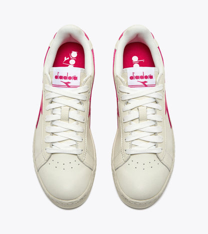 Diadora Game L Low Waxed White/Raspberry Sorbet