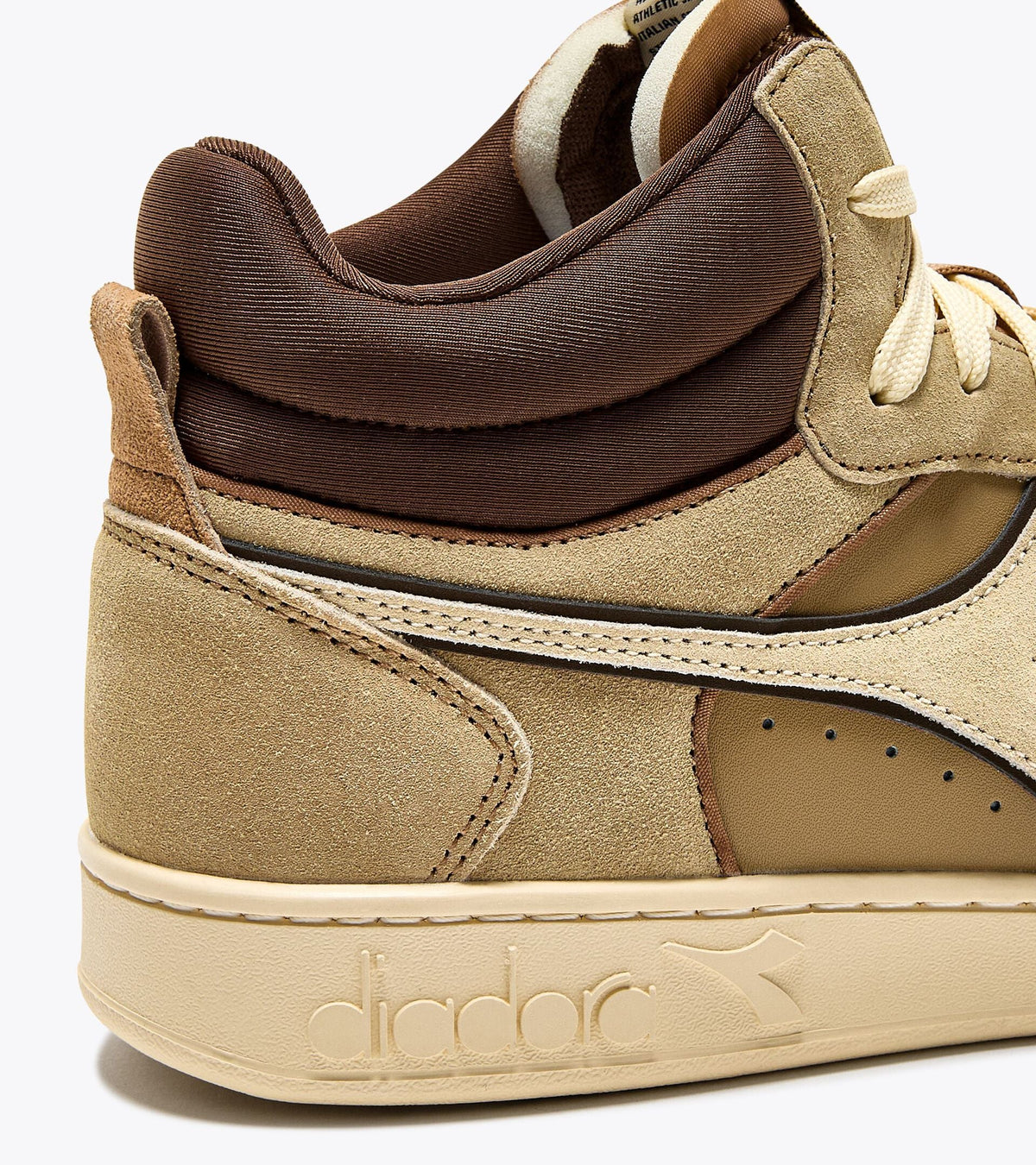 Diadora Magic Basket Demi Cut Suede Leather Beige Croissant