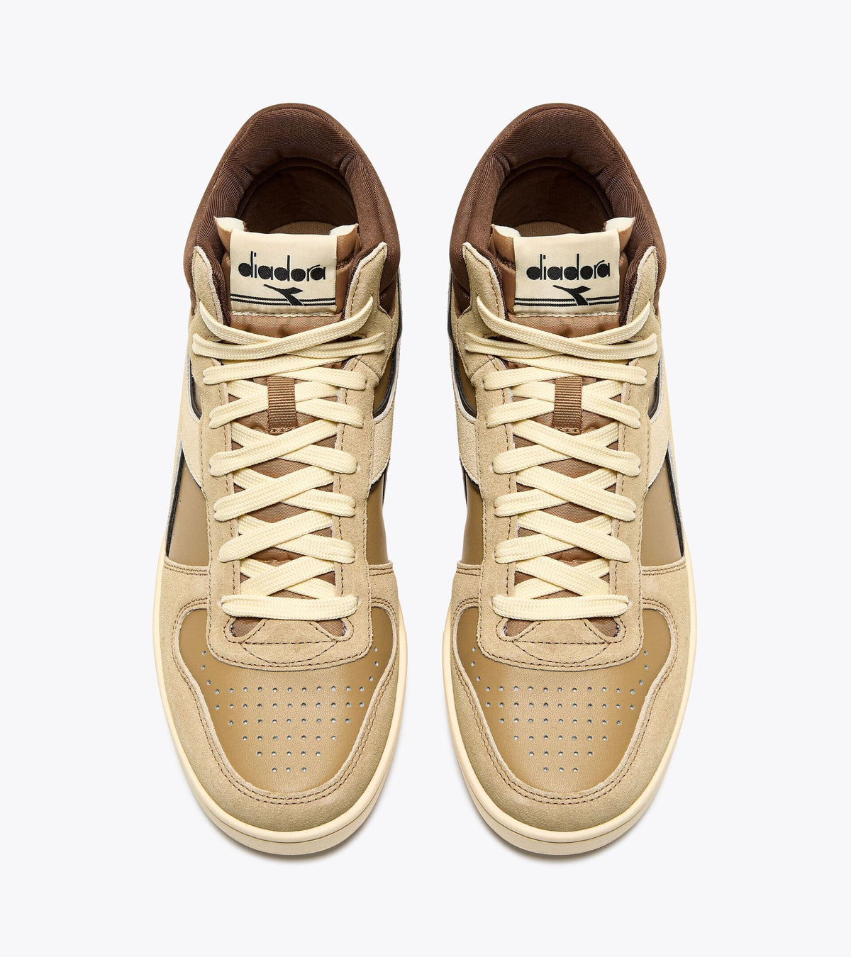 Diadora Magic Basket Demi Cut Suede Leather Beige Croissant