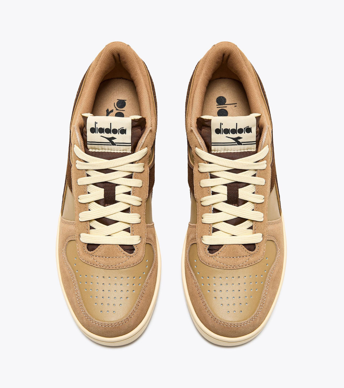 Diadora Magic Basket Low Suede Leather Beige Croissant