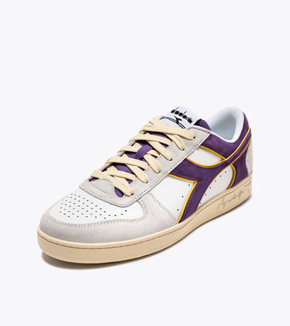 Diadora Magic Basket Low Suede Leather White/Deep Lavander Violet