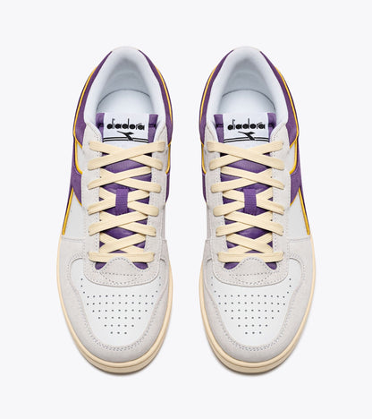 Diadora Magic Basket Low Suede Leather White/Deep Lavander Violet
