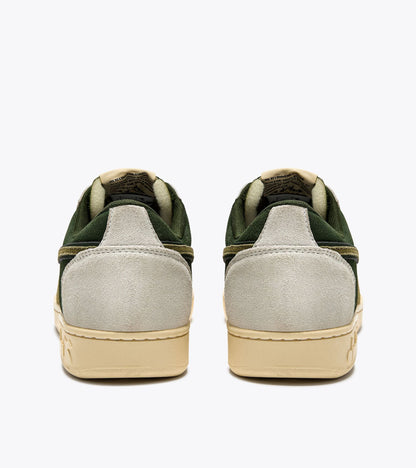 Diadora Magic Basket Low Suede Leather White/Kombu Green