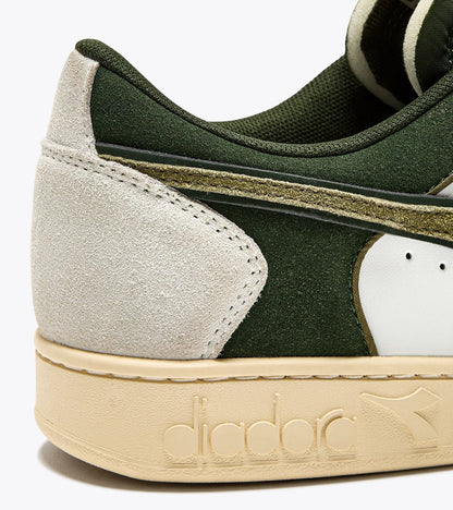 Diadora Magic Basket Low Suede Leather White/Kombu Green