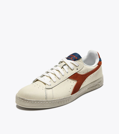 Diadora Game L Low Waxed Suede Pop White/Rust