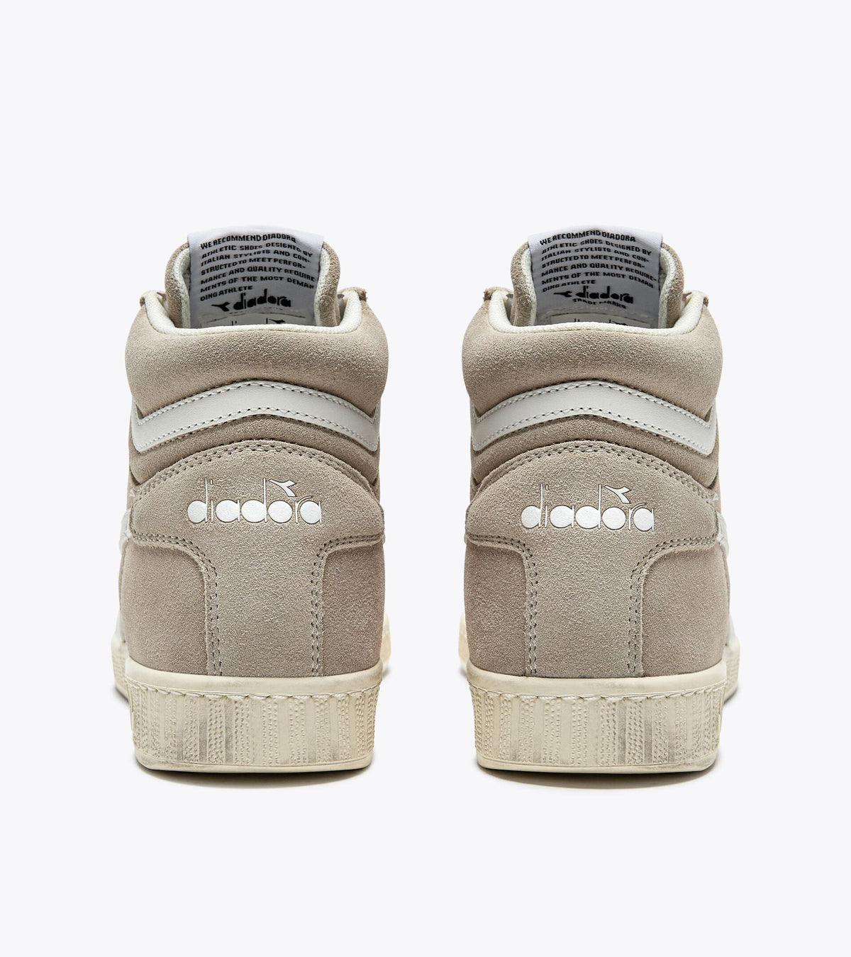Diadora Game L High Suede Waxed Gray Silver