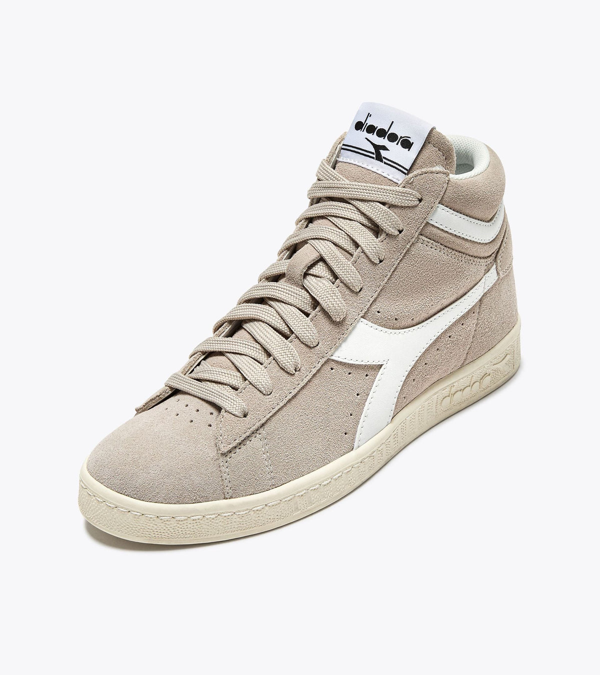 Diadora Game L High Suede Waxed Gray Silver