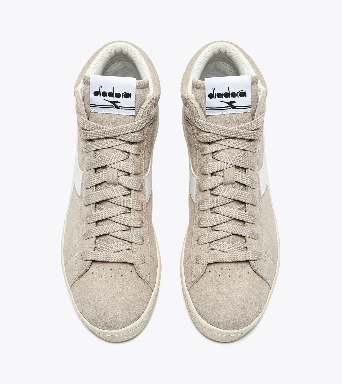 Diadora Game L High Suede Waxed Gray Silver