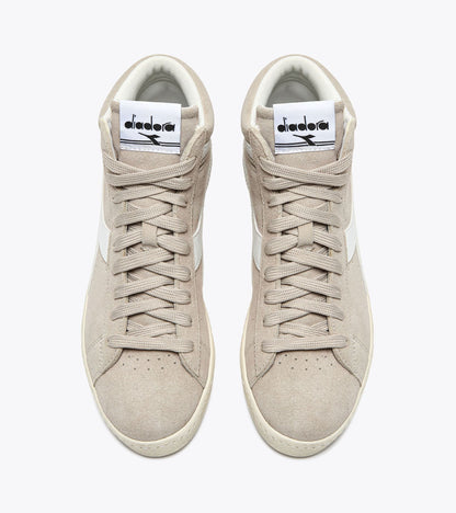 Diadora Game L High Suede Waxed Gray Silver