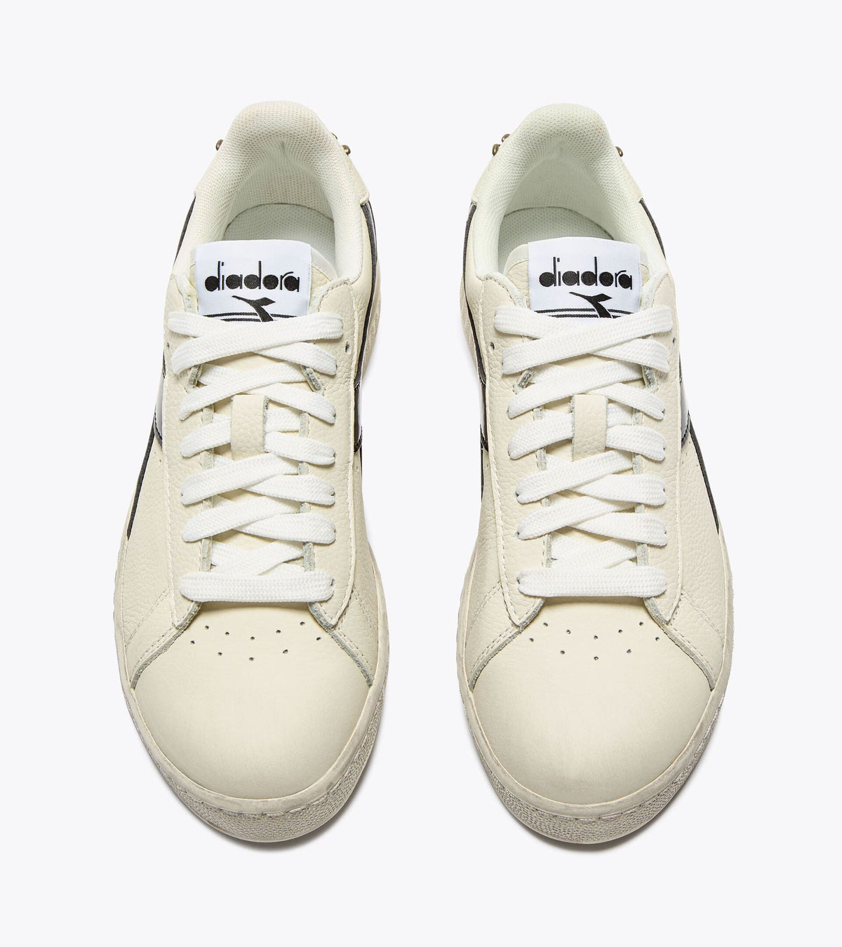 Diadora Game L Low Waxed Studs Wn White/Black