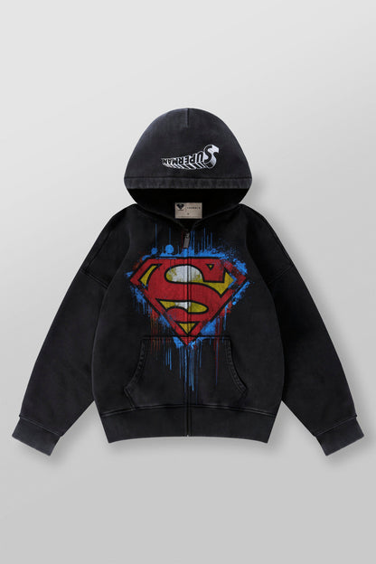 YoungLA 5011 - Superman Drip Zip-Ups Black Wash