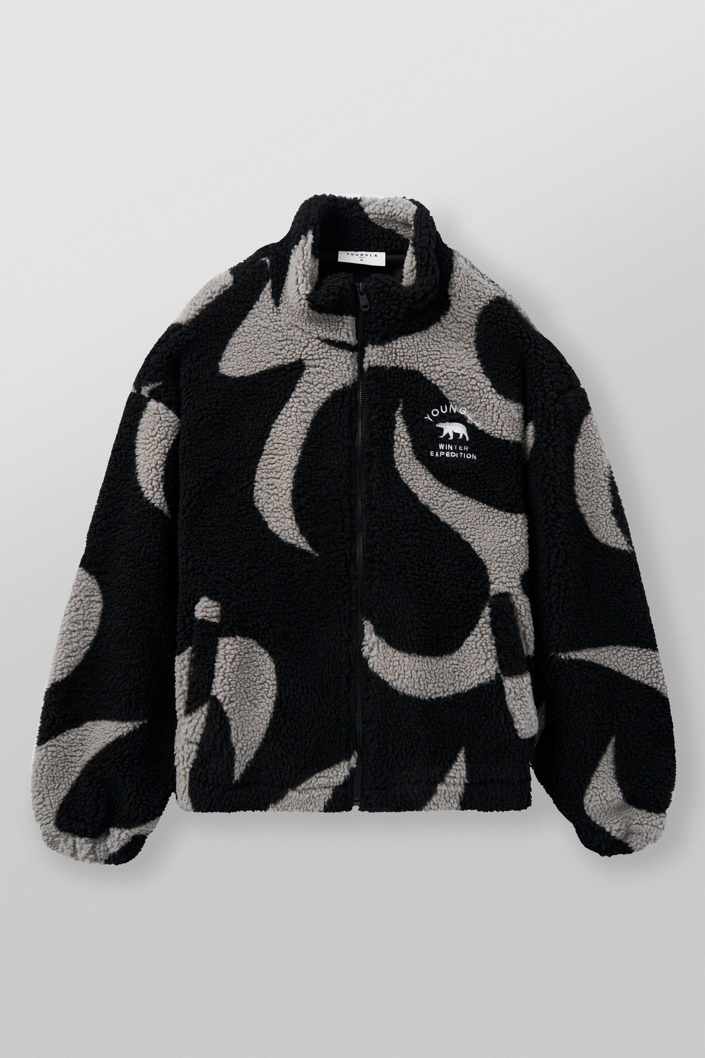 YoungLA 5017 - Polar Sherpa Jacket Black/Grey