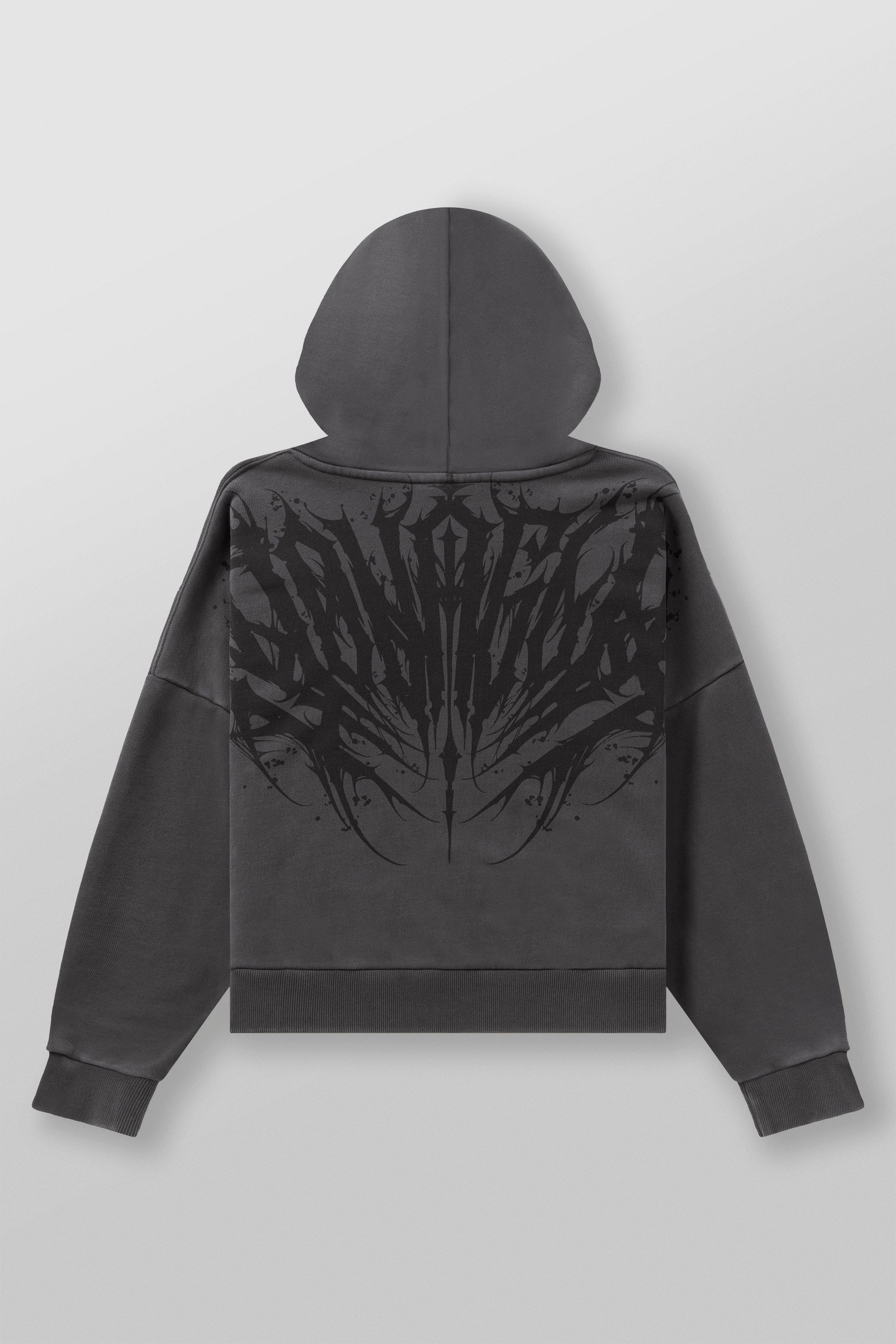 YoungLA 5028 - Supersized Chaos Hoodies Grey Wash