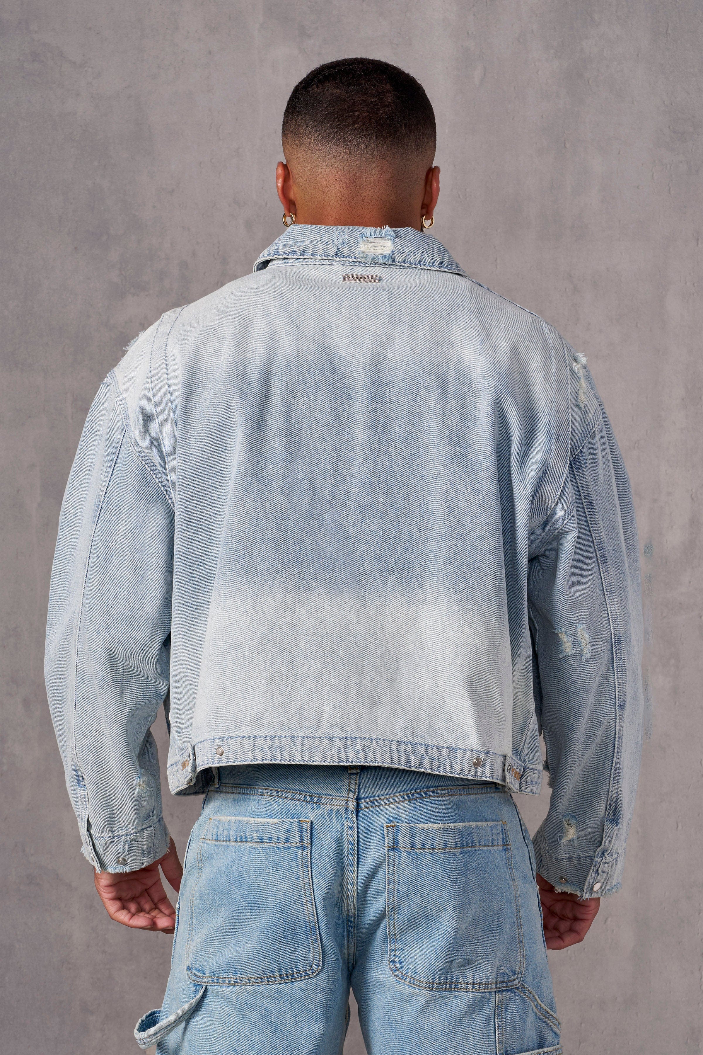 YoungLA 5042 - Swaggy Jean Jackets Light Blue Wash