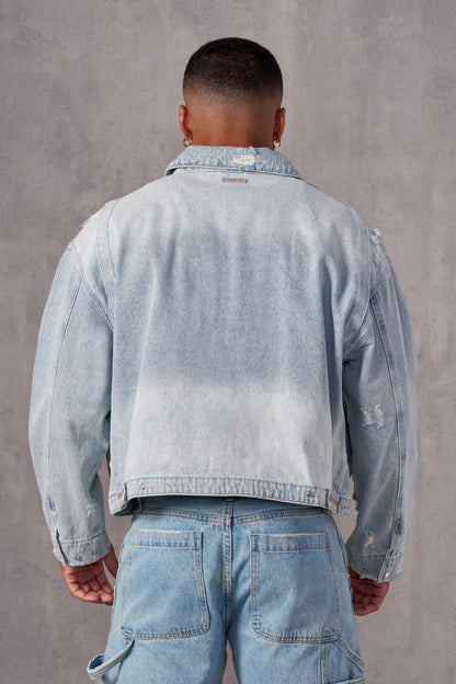 YoungLA 5042 - Swaggy Jean Jackets Light Blue Wash