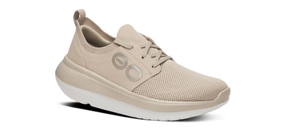 Oofos Women's Lace-Up Shoe White & Nomad