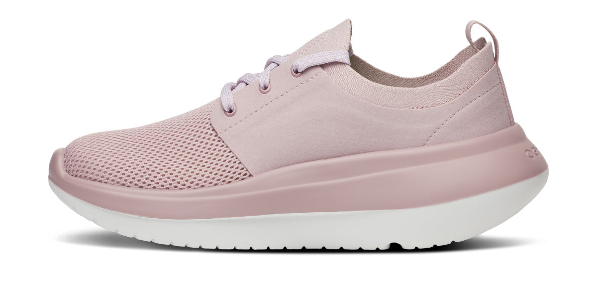 Oofos Women's Lace-Up Shoe White & Stardust
