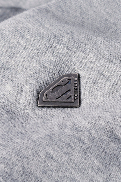YoungLA 5079 - Superman Legacy Hoodies Heather Grey