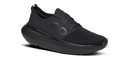 Oofos Men's Lace-Up Shoe Black