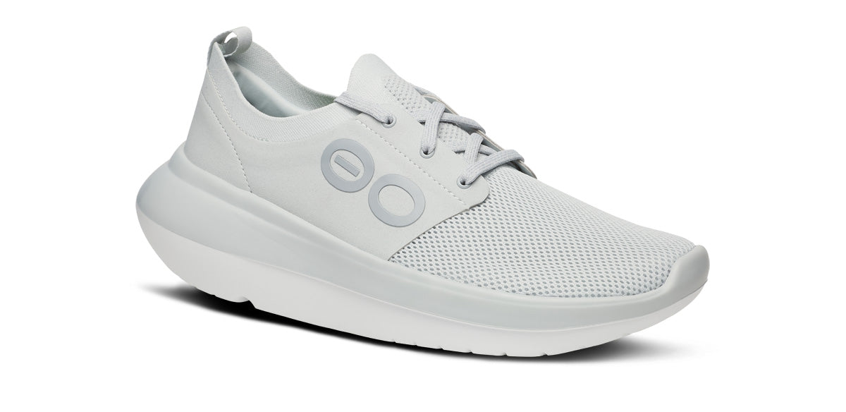 Oofos Men's Lace-Up Shoe White & Glacier