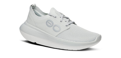 Oofos Men's Lace-Up Shoe White & Glacier