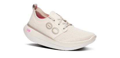 Oofos Men's Lace-Up Shoe White & Chalk
