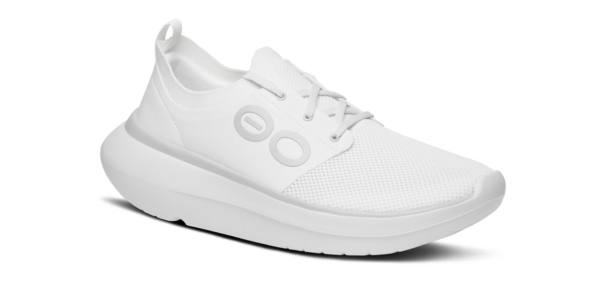 Oofos Men's Lace-Up Shoe White