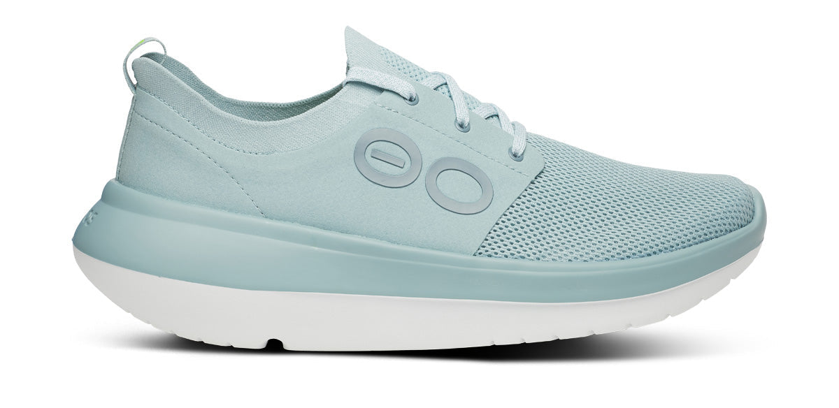 Oofos Men's Lace-Up Shoe White & Mist